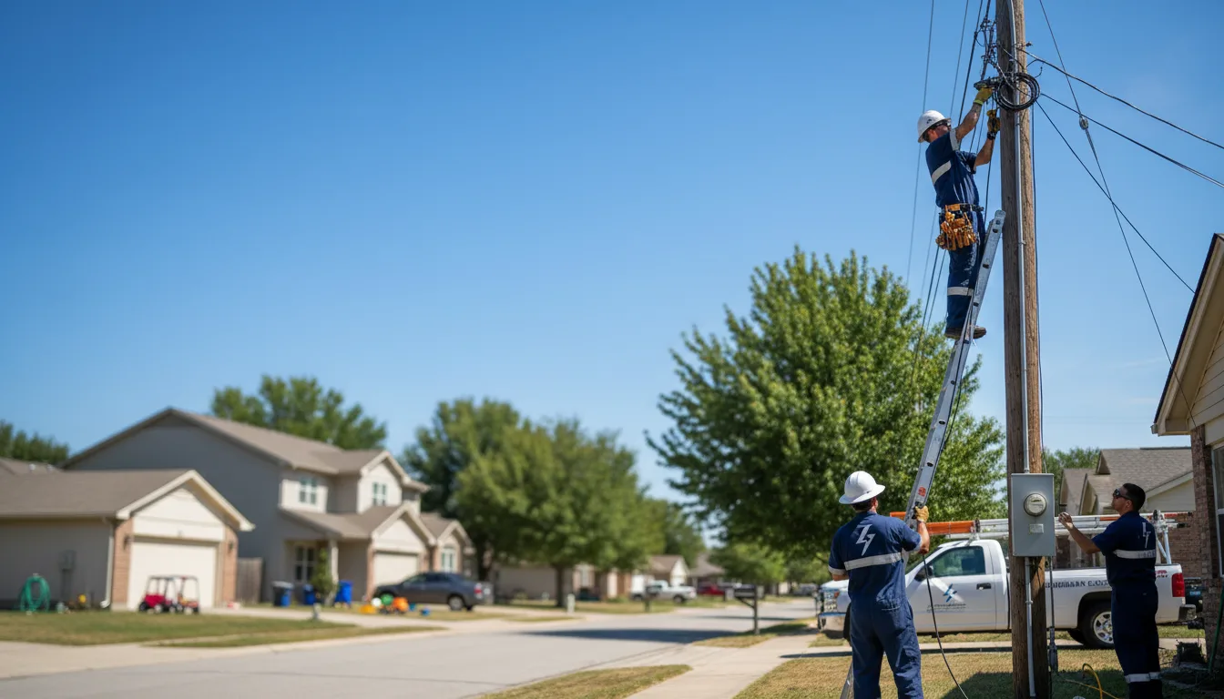 Residential electrician providing installation services in Brookesmith, TX